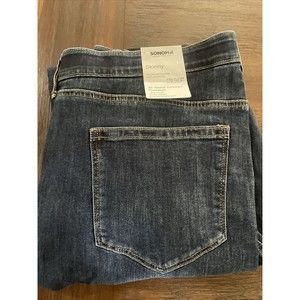 Womens Plus 22W Short Skinny Distressed Blue Denim Jean NWT Sonoma